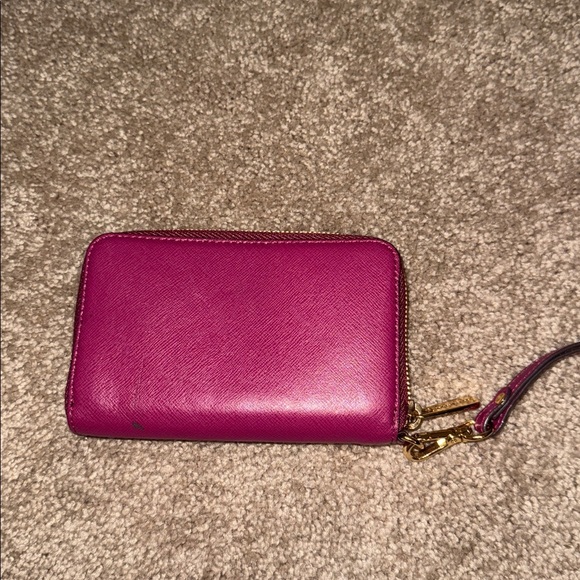 Michael Kors Fuchsia Wristlet with Gold Accents - Picture 3 of 7